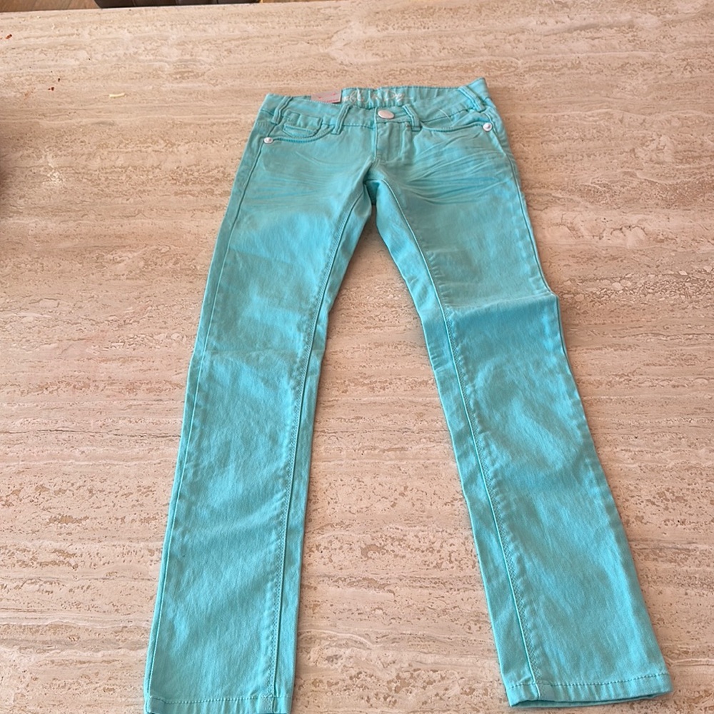 Tumble N Dry Girl’s (mint colored) Skinny jeans size 12